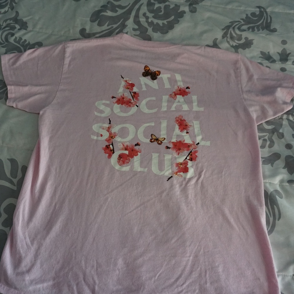 Anti Social Social Club Floral Pink Tee